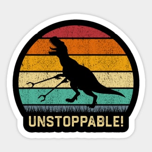 Unstoppable T Rex With Grabbers Long Arms Sticker